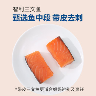 acornfresh橡果生鲜 中检溯源带皮去刺  智利三文鱼250g*3袋 送宝宝婴儿食谱