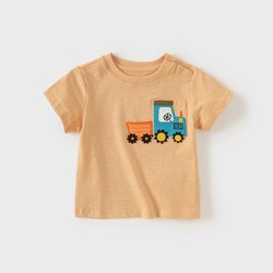 戴维贝拉 商场同款男童短袖T恤2024夏装儿童竹节棉卡通上衣男宝宝衣服