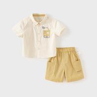 戴维贝拉 商场同款男童短袖五分裤套装2024夏装新款儿童两件套宝宝童装