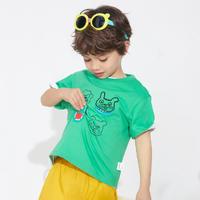 巴拉巴拉 宝宝T恤男小童短袖打底儿童夏装卡通印花可爱针织衫透气