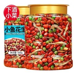 山味情 小鱼干花生米 净含量500g/罐