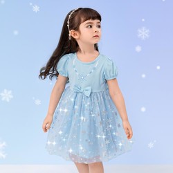 jellybaby 杰里贝比 夏季儿童女童短袖连衣裙礼服