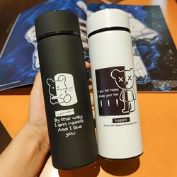 智能水杯ins泡茶杯子男款高颜值2024新创意简约保温杯定制潮流杯