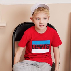 Levi's 李维斯 经典LOGO|男童夏薄款短T李维斯童装儿童简约舒适短袖T恤打底衫