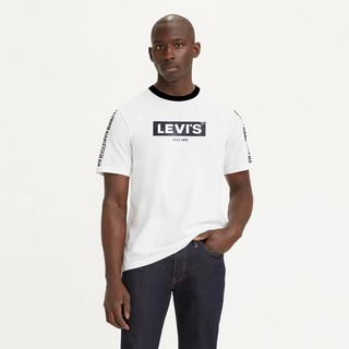 Levi's 李维斯 24春夏男士短袖T恤圆领舒适简约白色上装