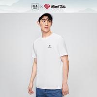 夏季热销中国心刺绣宽松纯色男士短袖T恤