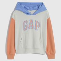 Gap 盖璞 女童夏季LOGO洋气拼色卫衣521681运动儿童装