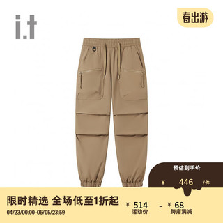 :CHOCOOLATE it 男装束脚工装裤2024夏季潮流有型休闲裤004970 BWX/棕色 L