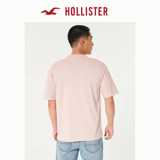 HOLLISTER24春夏美式风百搭圆领短袖T恤 男女装 355910-1 浅粉色 XS (170/84A)