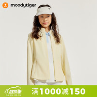 moodytiger 女童外套24春季立领拼接防晒运动上衣 花蕊黄 170cm