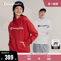 Champion 男女款连帽卫衣 C3-Q102 浅蓝彩色 S