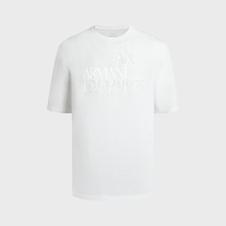 Armani Exchange 2024年春夏新品 阿玛尼男式时尚休闲logo圆领套头T恤