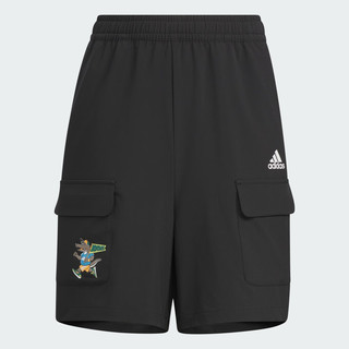 adidas PEMSLOU联名速干宽松舒适梭织短裤男大童夏阿迪达斯轻运动 黑色 176CM