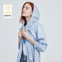 FINITY 菲妮迪 夏季休闲连帽印花时尚百搭透气女式外套