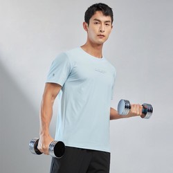 XTEP 特步 透气排汗短袖男健身舒适弹力男式T恤运动短袖