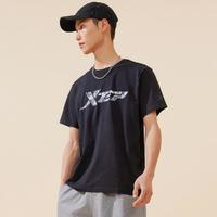 XTEP 特步 运动T恤男夏季男短袖针织衫国潮微宽松舒适百搭透气运动T恤