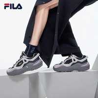 FILA 斐乐 官方女鞋跑步鞋新款百搭休闲复古运动鞋掠夺者 2 黑/南极灰-BA 37.5