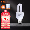 FSL 佛山照明 节能灯泡U型三基色荧光灯泡E27螺口T4-2U-5W-E27白光6500K（单个装）