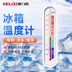 DELIXI 德力西 冰箱温度计家用高精度厨房留样冰柜冷藏柜内用冷库测量仪表