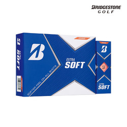 BRIDGESTONE 普利司通 高尔夫球两层双层彩球EXTRA SOFT Orange 橙色1盒