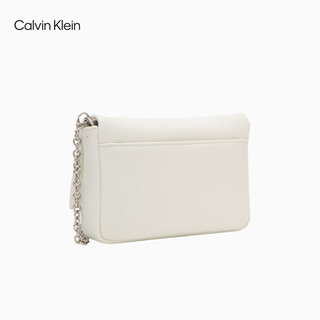 Calvin Klein女包24春夏时尚金属字母翻盖链条手机挎包枕头包新年DP1704 115-象牙白