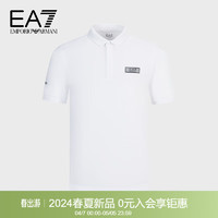 EMPORIO ARMANI 24春季EA7男装徽标贴标翻领POLO