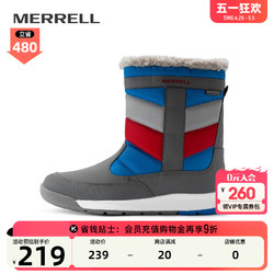MERRELL 迈乐 儿童雪地靴ALPINE PUFFER高帮保暖户外防滑大童鞋男女