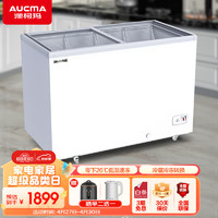 澳柯玛（AUCMA）冰柜商用展示柜卧式大容量冷柜冷藏冷冻雪糕饮料冰箱玻璃门388升 SD(C)-388