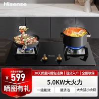 百亿补贴：Hisense 海信 5.2kW爆炒猛火燃气灶家用台嵌两用全进风天然气