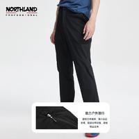 百亿补贴：NORTHLAND 诺诗兰 弹力长裤男2021春夏新款拉链插袋舒适版型防泼水NQPBH5204S