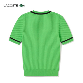 LACOSTE法国鳄鱼女装24年夏季短袖时尚舒适百搭针织衫|AF6946 IUQ/青绿色 32 /150
