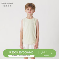马克珍妮 marc & janie【冰感透气】马克珍妮 marc & janie男童休闲运动背心儿童上衣夏装240606 若芽绿 90cm