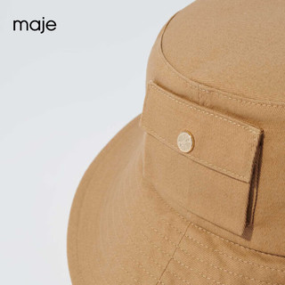 Maje2024春夏女装时尚美拉德设计感系带渔夫帽女帽MFABO00337 米黄色 TU
