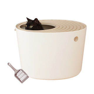 IRIS 爱丽思 猫厕所 蜗居式猫砂盆PUNT-530白