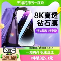 88VIP：GUSGU 古尚古 适用iPhone13/11/12钢化膜苹果14Promaxs/Xr全屏高清防摔抗指纹