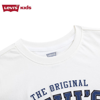 Levi's李维斯童装儿童短袖T恤24夏男童复古贴布上衣 明亮白 90/52(2T)