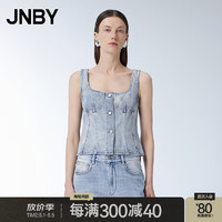 JNBY24夏背心修身圆领无袖5O4014260 995/牛仔洗兰 S