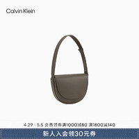 Calvin Klein女包俏皮小众简约字母印花纯色翻盖经典单肩斜挎马鞍包40W0815