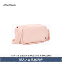 Calvin Klein女包24春季简约方标小众宽肩带单肩斜挎方块吐司包DH3511 665-藕荷粉