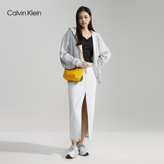 卡尔文·克莱恩 Calvin Klein 女包24春季街头潮流提花肩带两用手提单肩斜挎包DH3510 730-金瓜黄