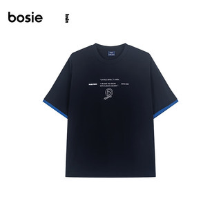 bosie小王子涂鸦短袖T恤 复古蓝色 155/76A