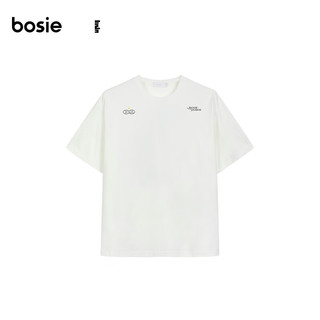bosie花朵直喷印花短袖T恤 白色 160/80A