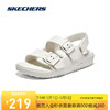 SKECHERS 斯凯奇 泡泡鞋丨Skechers厚底凉鞋凉鞋子女百搭111597 白色745 40