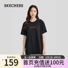 SKECHERS 斯凯奇 男女同款T恤L224U039 碳黑/0018 XS