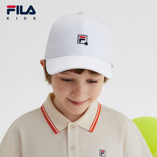 FILA斐乐儿童配件2024夏季小童男女童棒球帽帽类 标准白-WT S