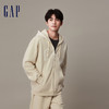 Gap 盖璞 男女冬季LOGO碳素软磨抓绒卫衣情侣连帽衫888730