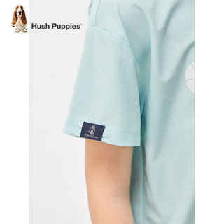 暇步士（Hush Puppies）童装儿童2024夏季男女童防晒T恤轻薄青春时尚短袖 水波蓝 105cm