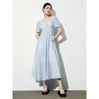 PEACEBIRD 太平鸟 夏季设计感白色连衣裙法式优雅收腰重工长裙女