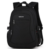 EDISON 爱迪生 初中生书包防泼水大容量双肩包小学生高年级减负背包L796-6黑色