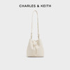 CHARLES & KEITH CHARLES&KEITH24夏新款CK2-10271282简约抽绳式柔软单肩水桶包女